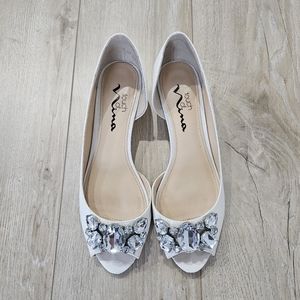 Touch Of Nina, 6.5, White Sparkle